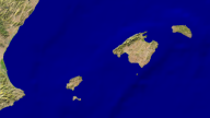 Balearic Islands Satellite + Borders 800x450